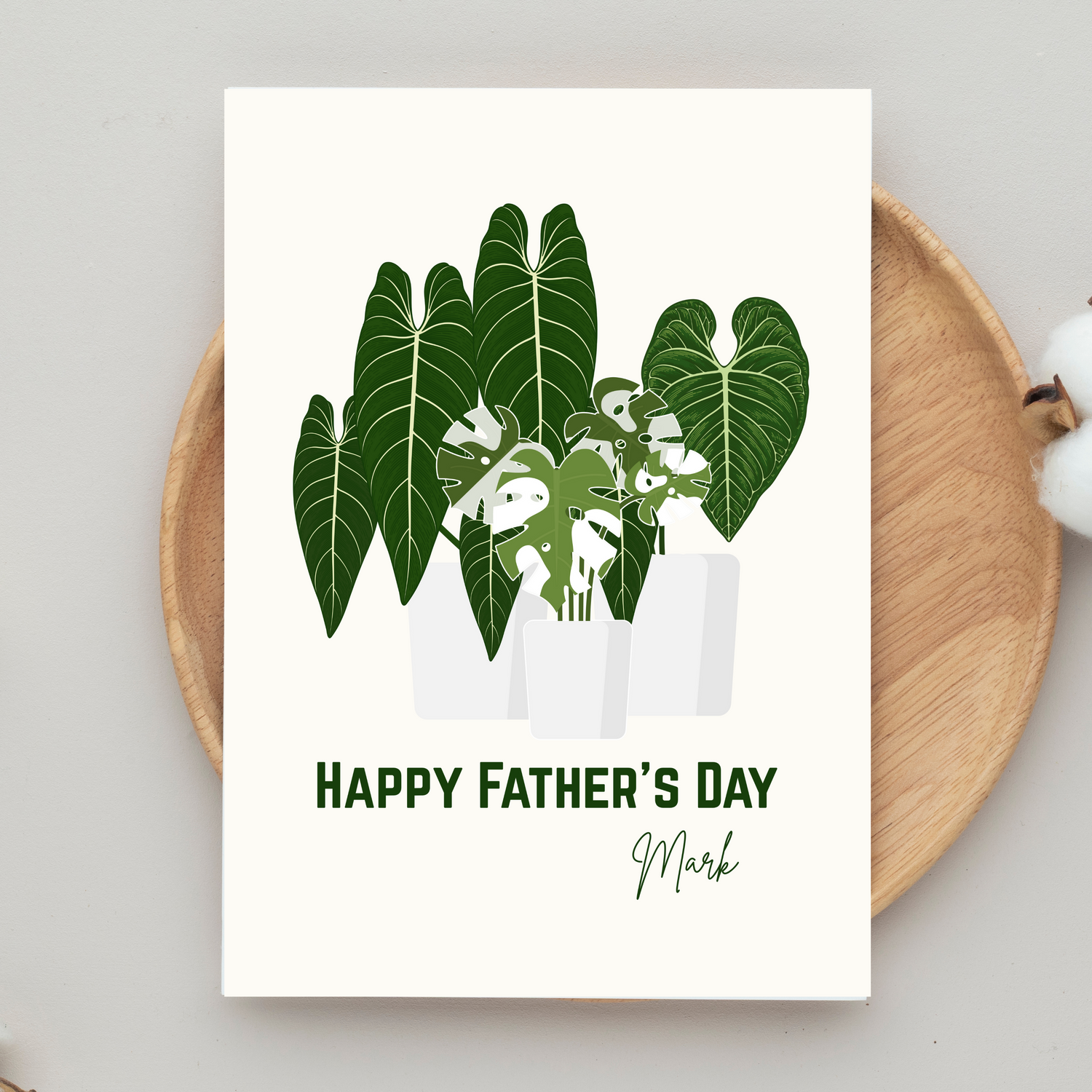 Personalised Houseplants Father's Day Greeting Card