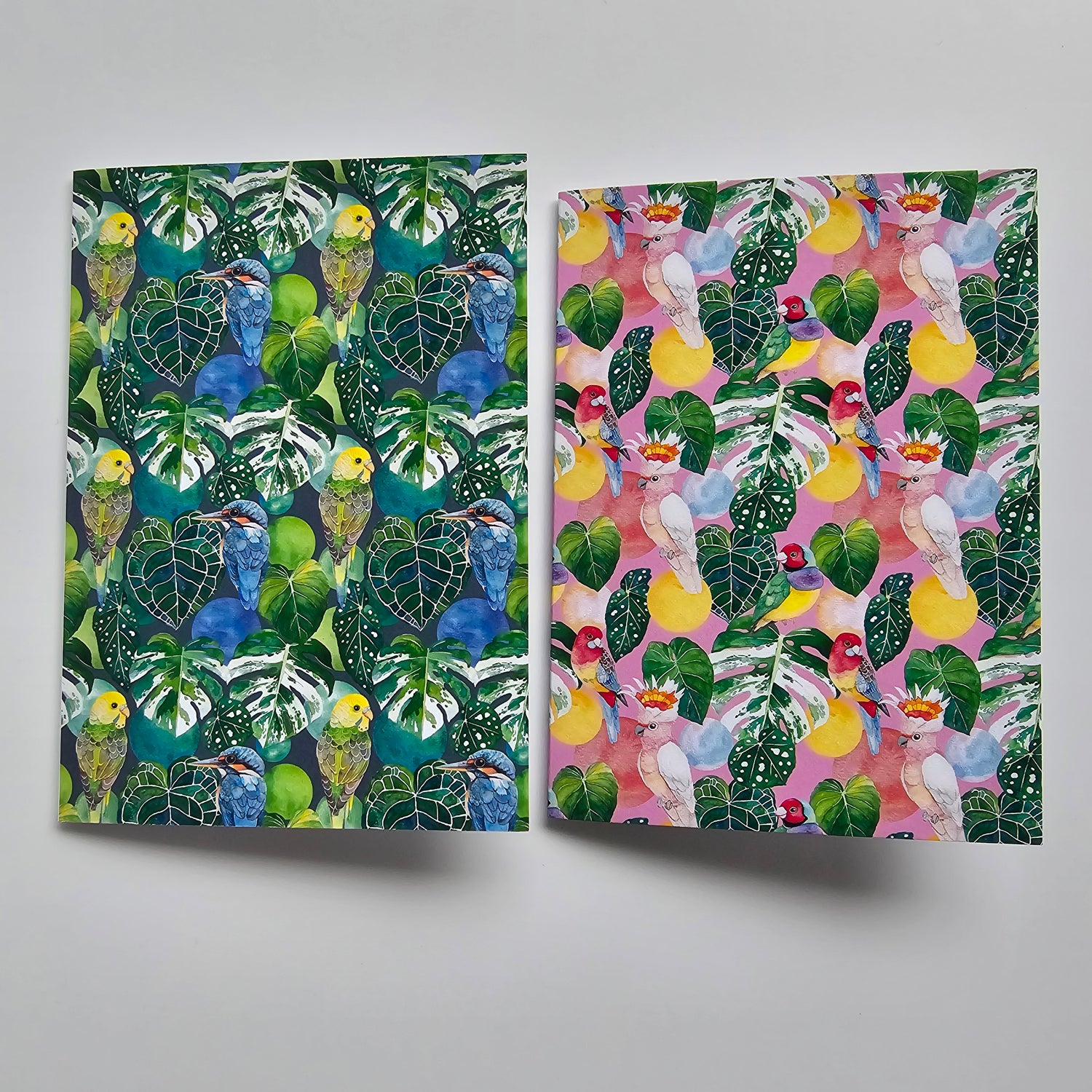 Watercolour Indoor Rare Plant Blank Greeting Card, Blue or Pink