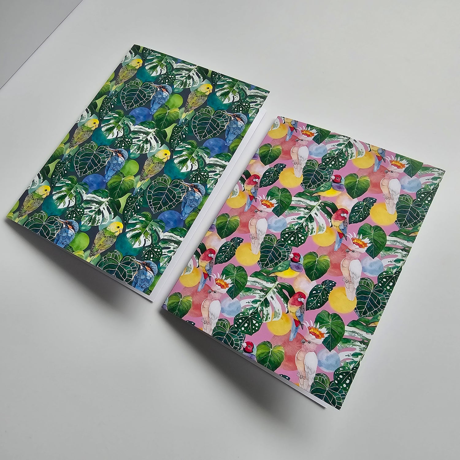 Watercolour Indoor Rare Plant Blank Greeting Card, Blue or Pink