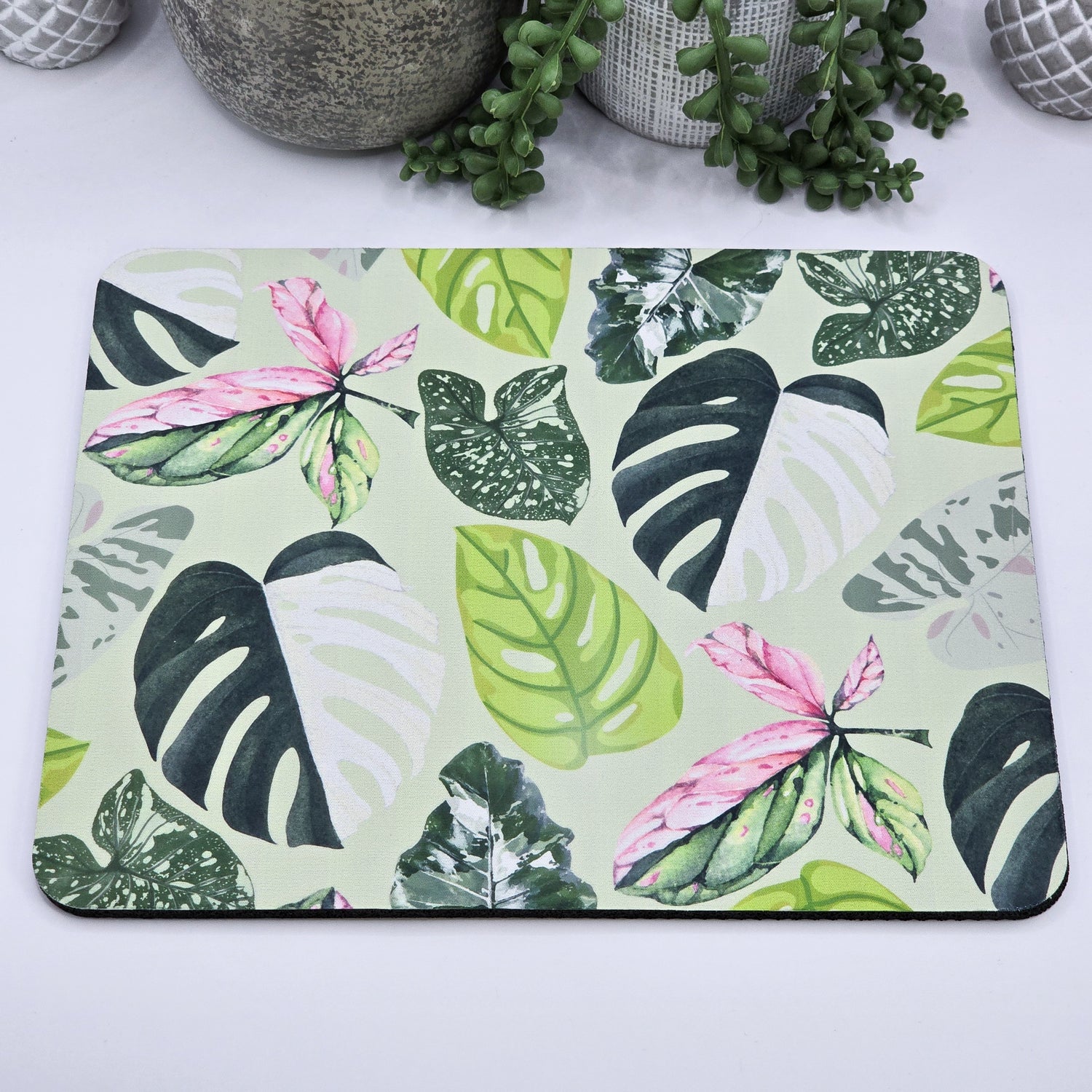 Rare Variegated Leaves Computer Mousepad