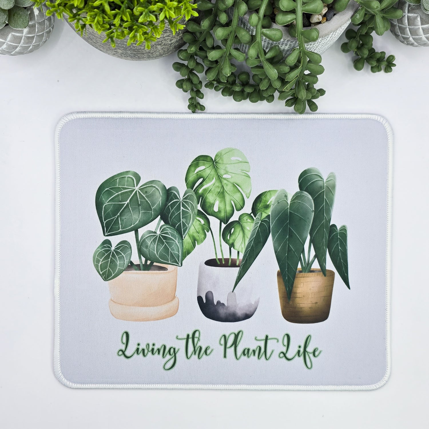 Living the Plant Life Houseplants computer Mousepad