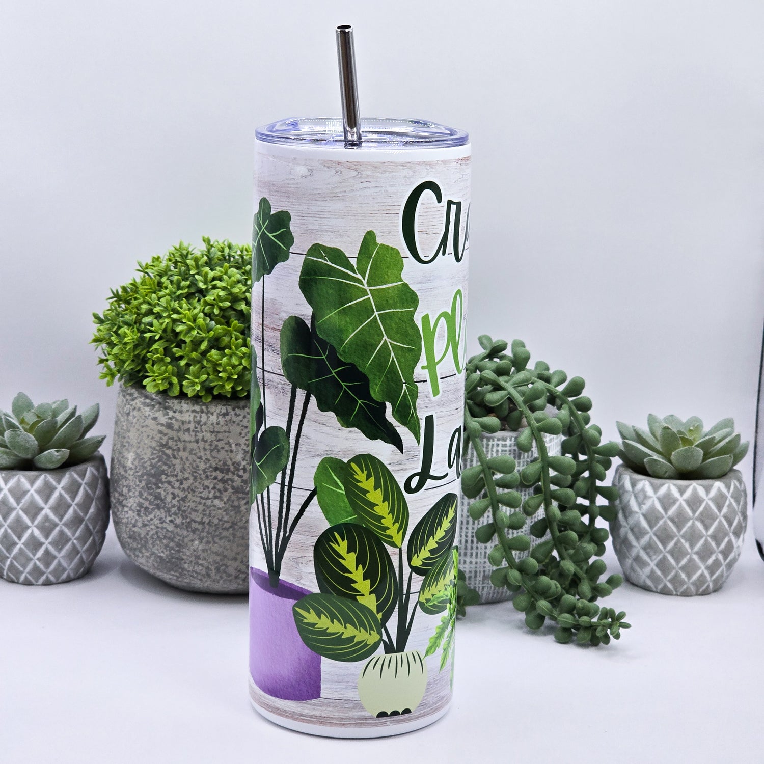 12oz/20oz Crazy Plant Lady Insulated Stainless Steel Houseplants Tumbler