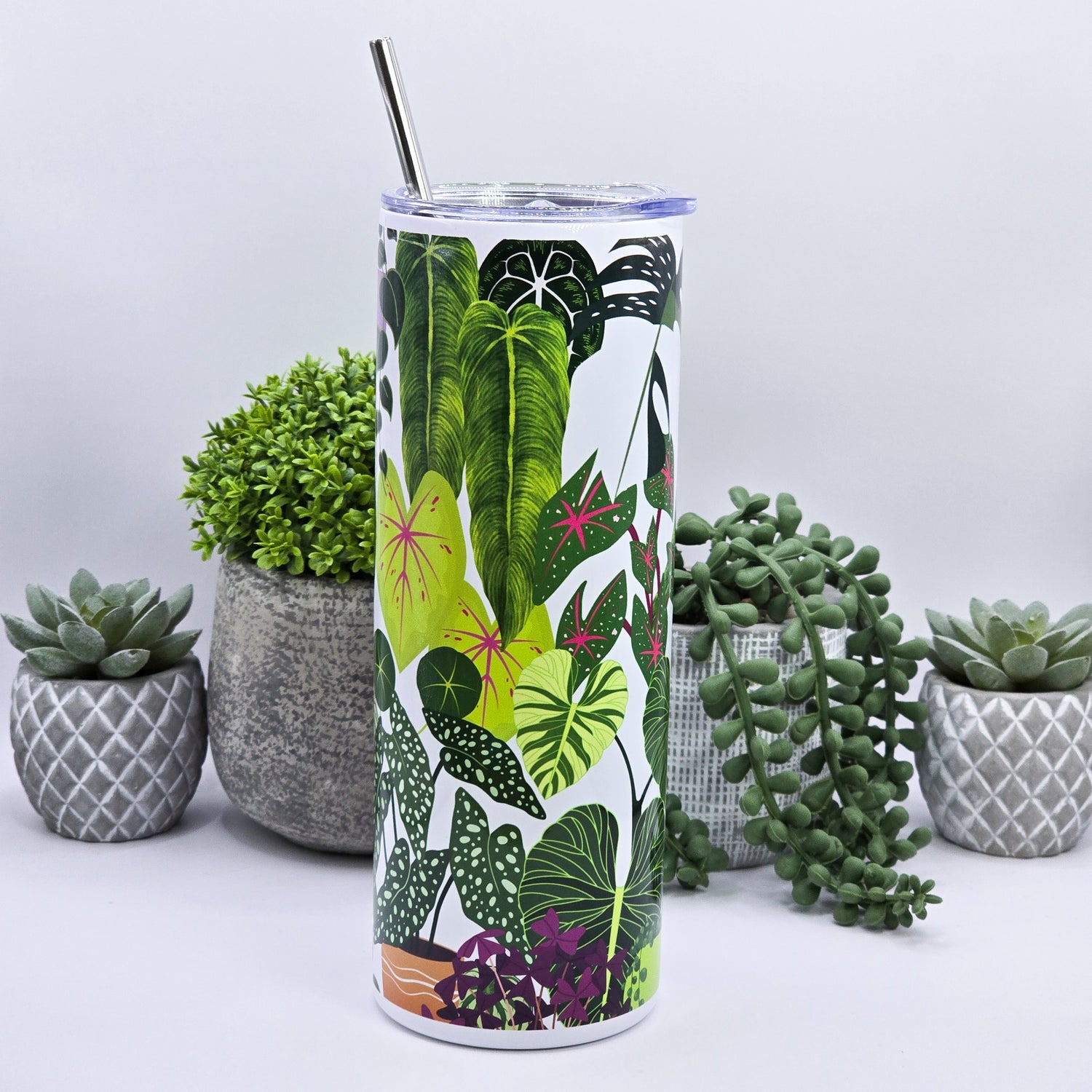12oz/20z 'My Plantasy Jungle' Insulated Stainless Steel Houseplants Tumbler