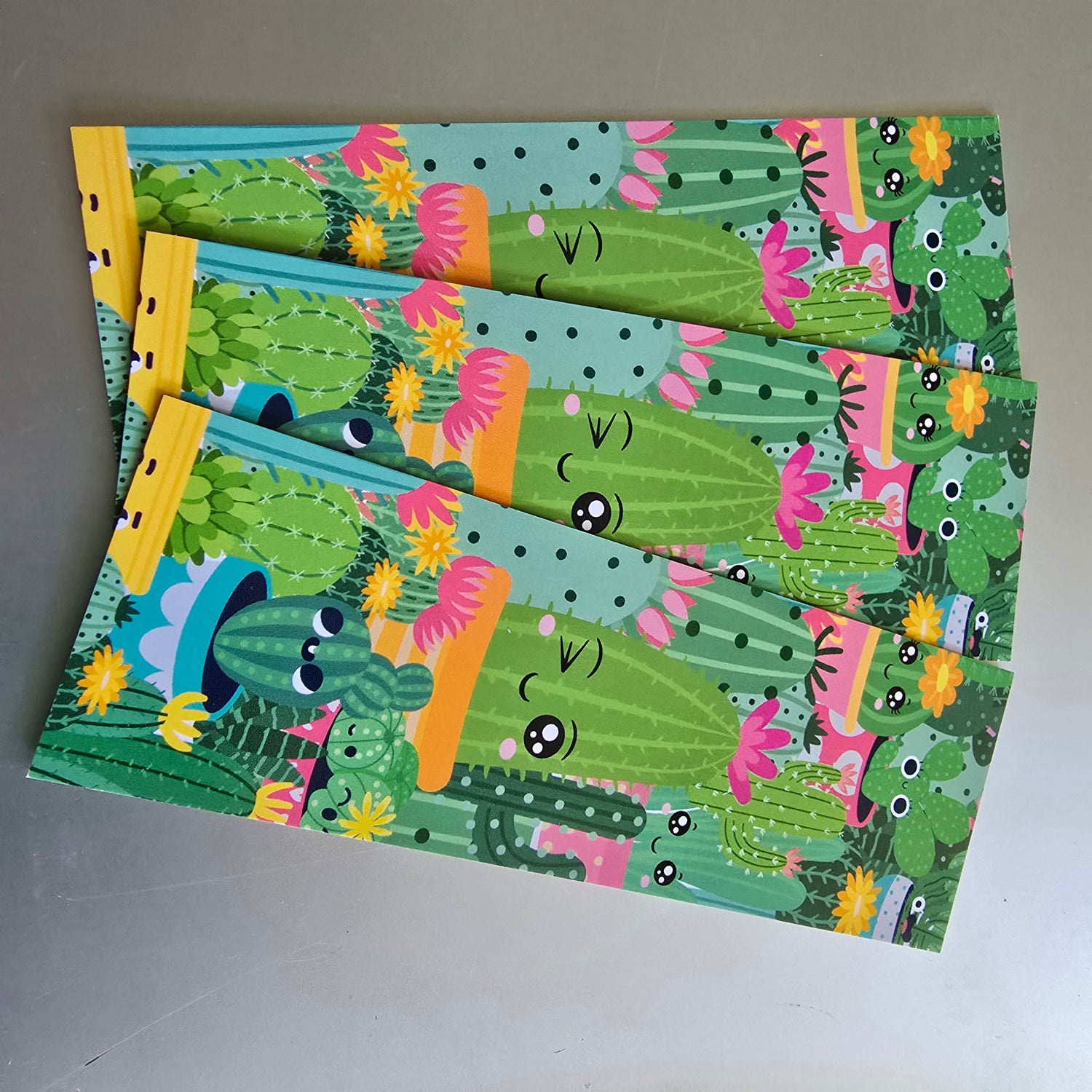Cute Cactus Houseplants Bookmark