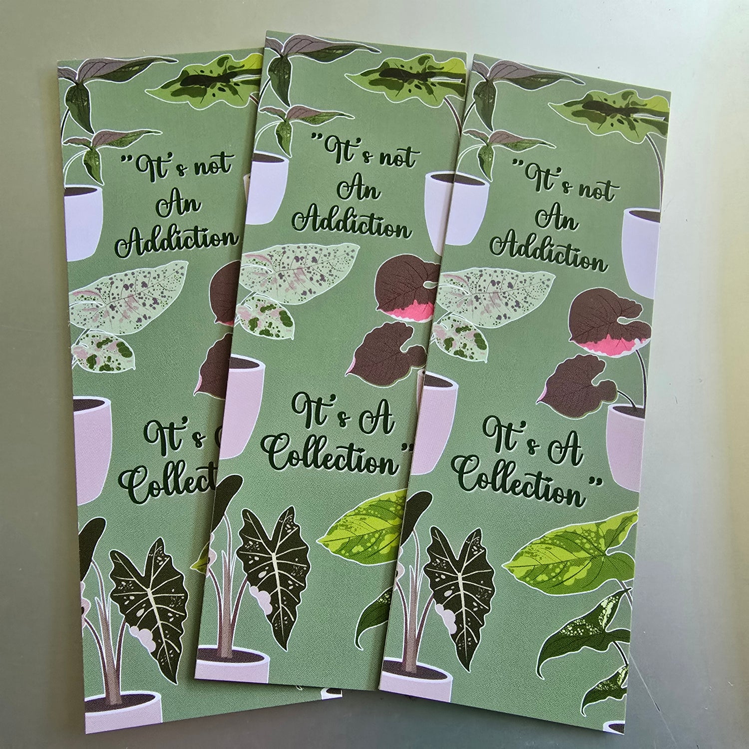 My Plantasy/ it's not an addiction rare houseplants bookmark