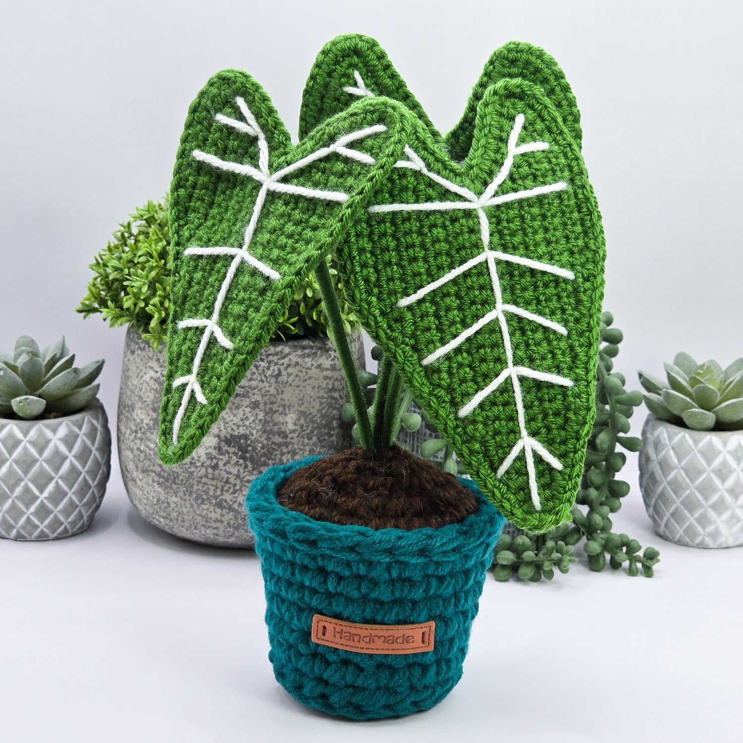 *NEW* Mini Alocasia Amazonica Crochet Plant