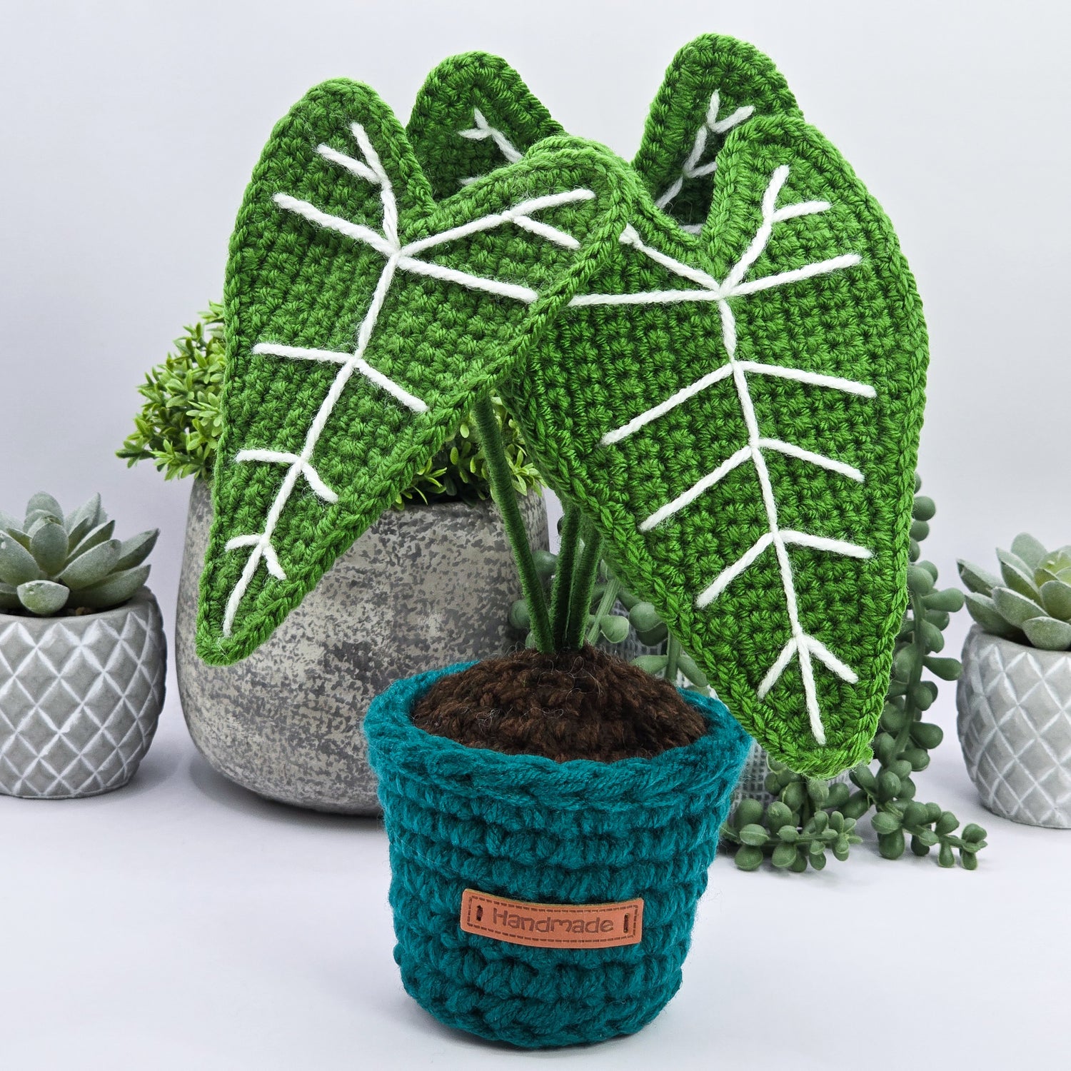 *NEW* Mini Alocasia Amazonica Crochet Plant