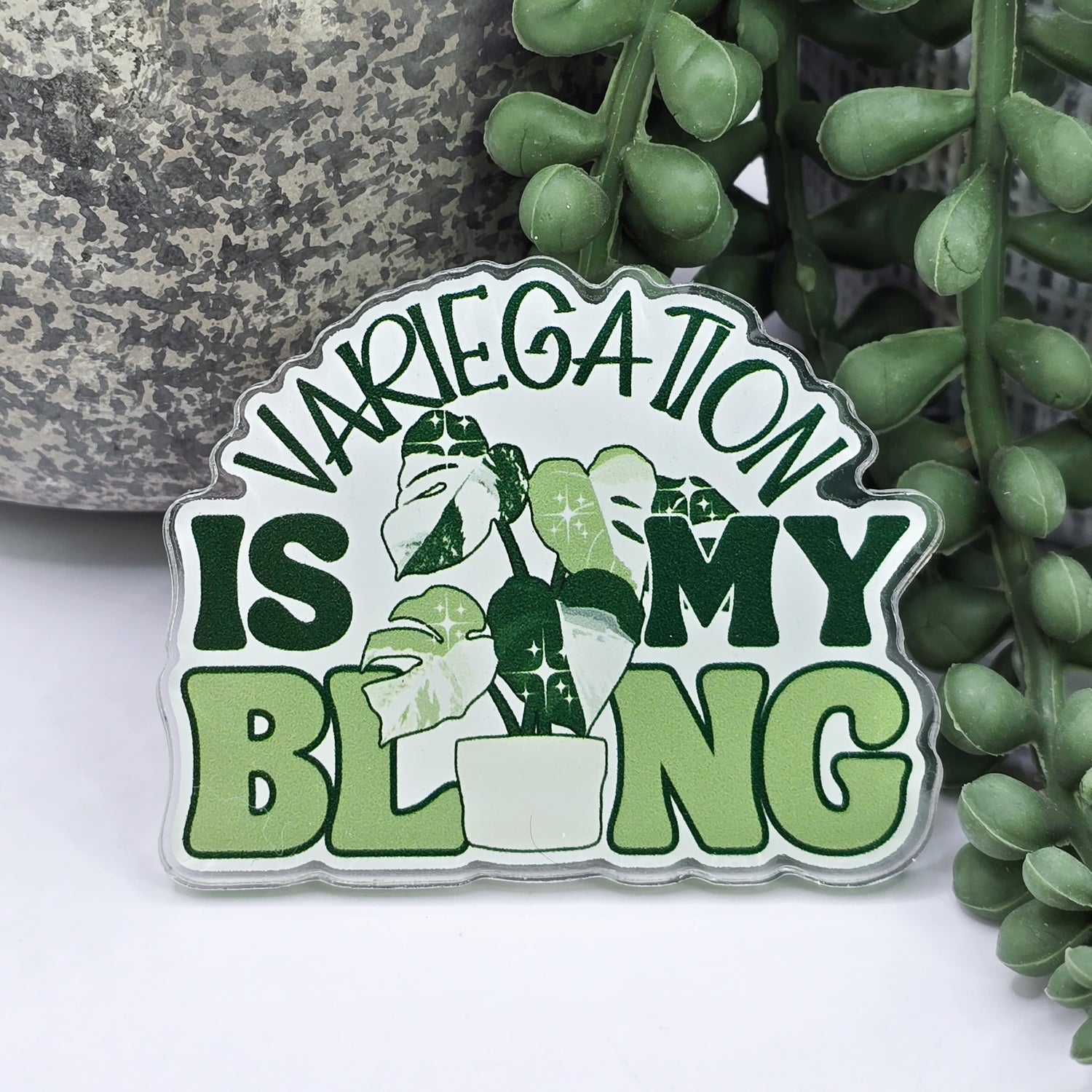 Variegation Is My Bling Acrylic Houseplants Refrigerator Magnet