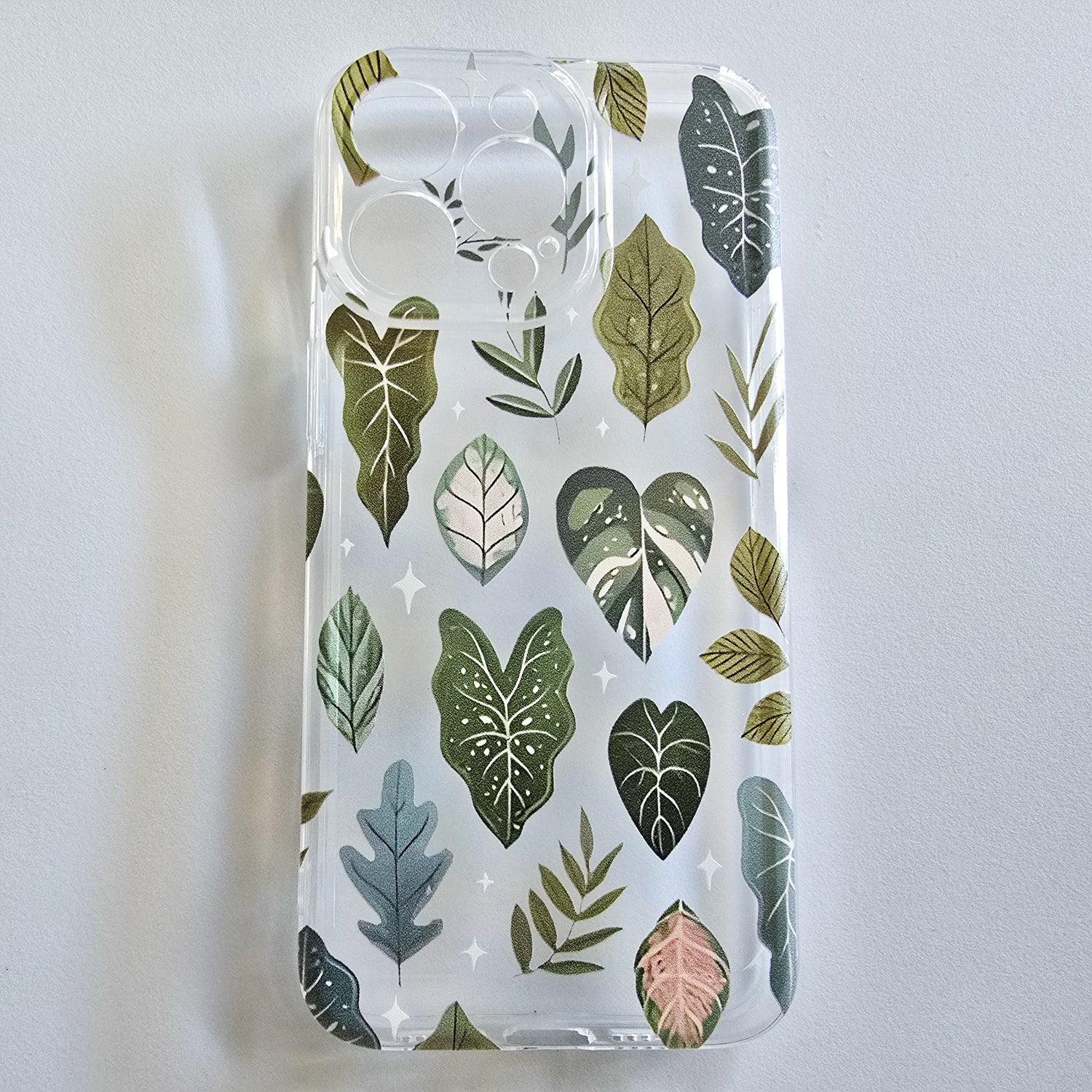 IPHONE 15|Plus|Pro|Pro-max| Whimsical Houseplant Leaves  Mobile Phone case / Holder - TPU Material