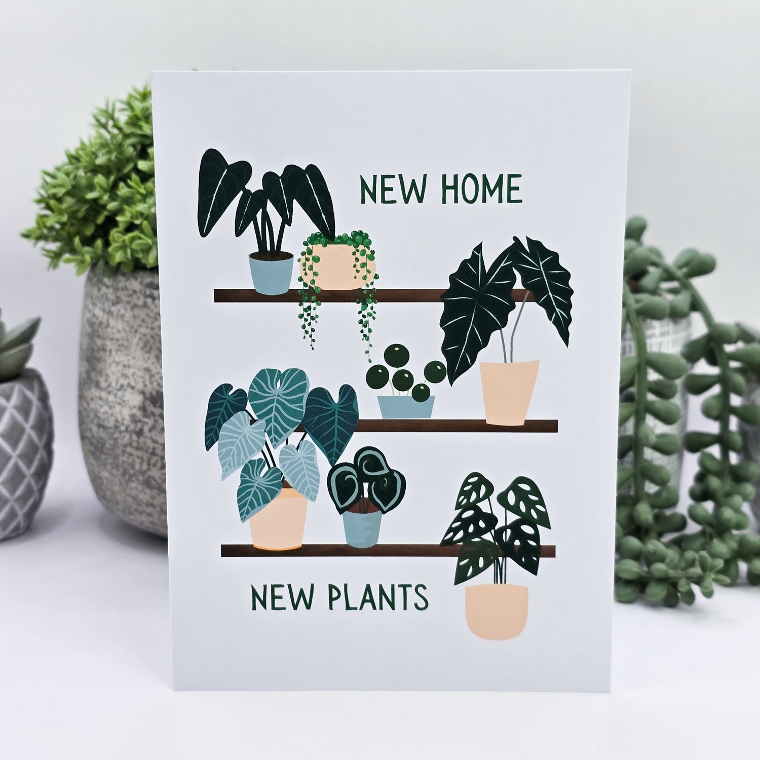 New Home New Plants House Warming Greeting Card