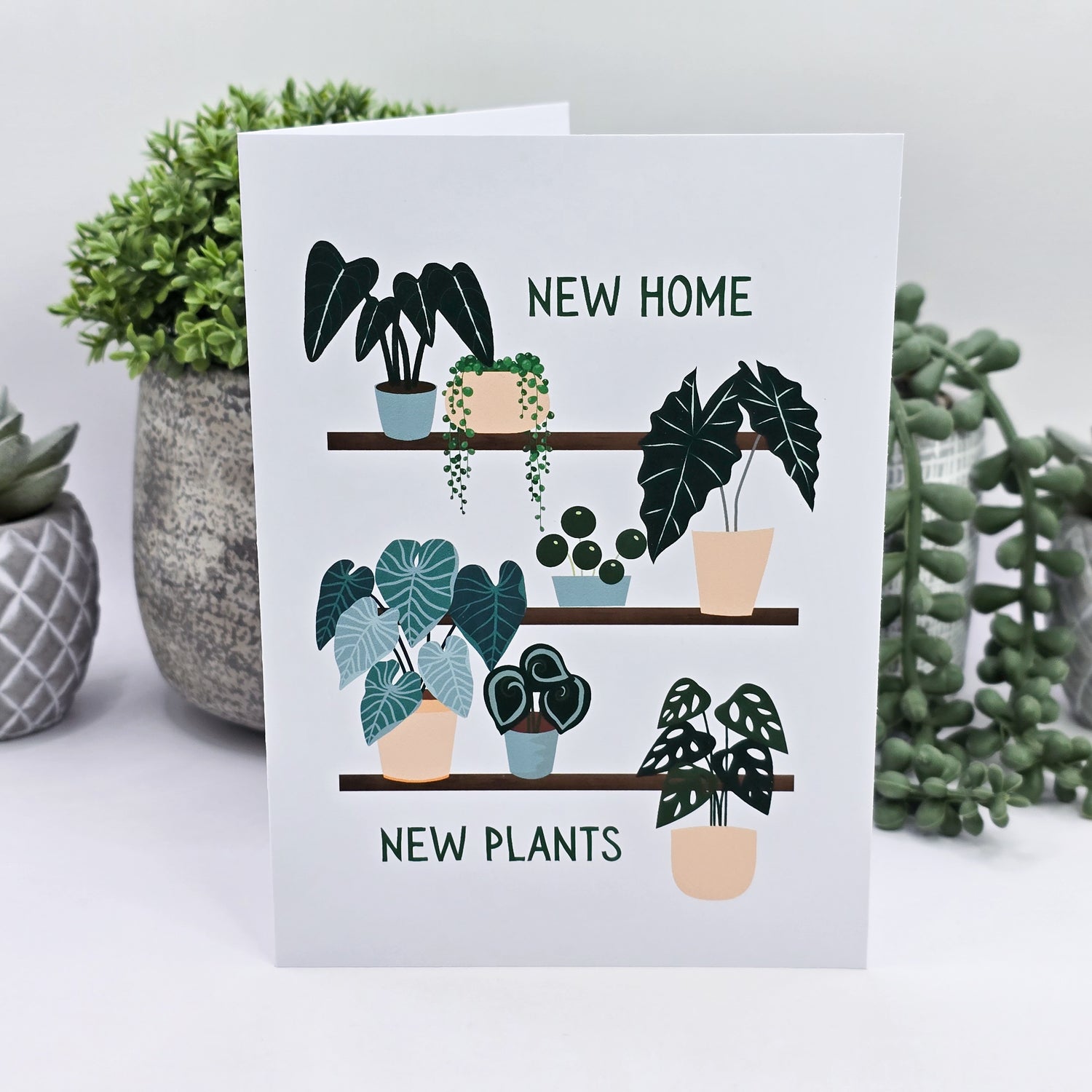 New Home New Plants House Warming Greeting Card