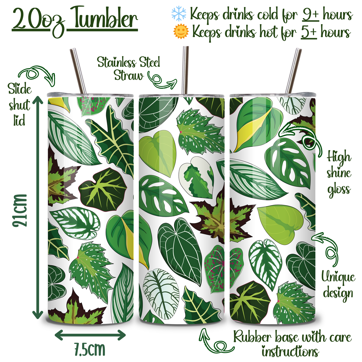 ⭐️NEW⭐️Falling Foliage 12oz/20oz Insulated Stainless Steel Houseplants Tumbler