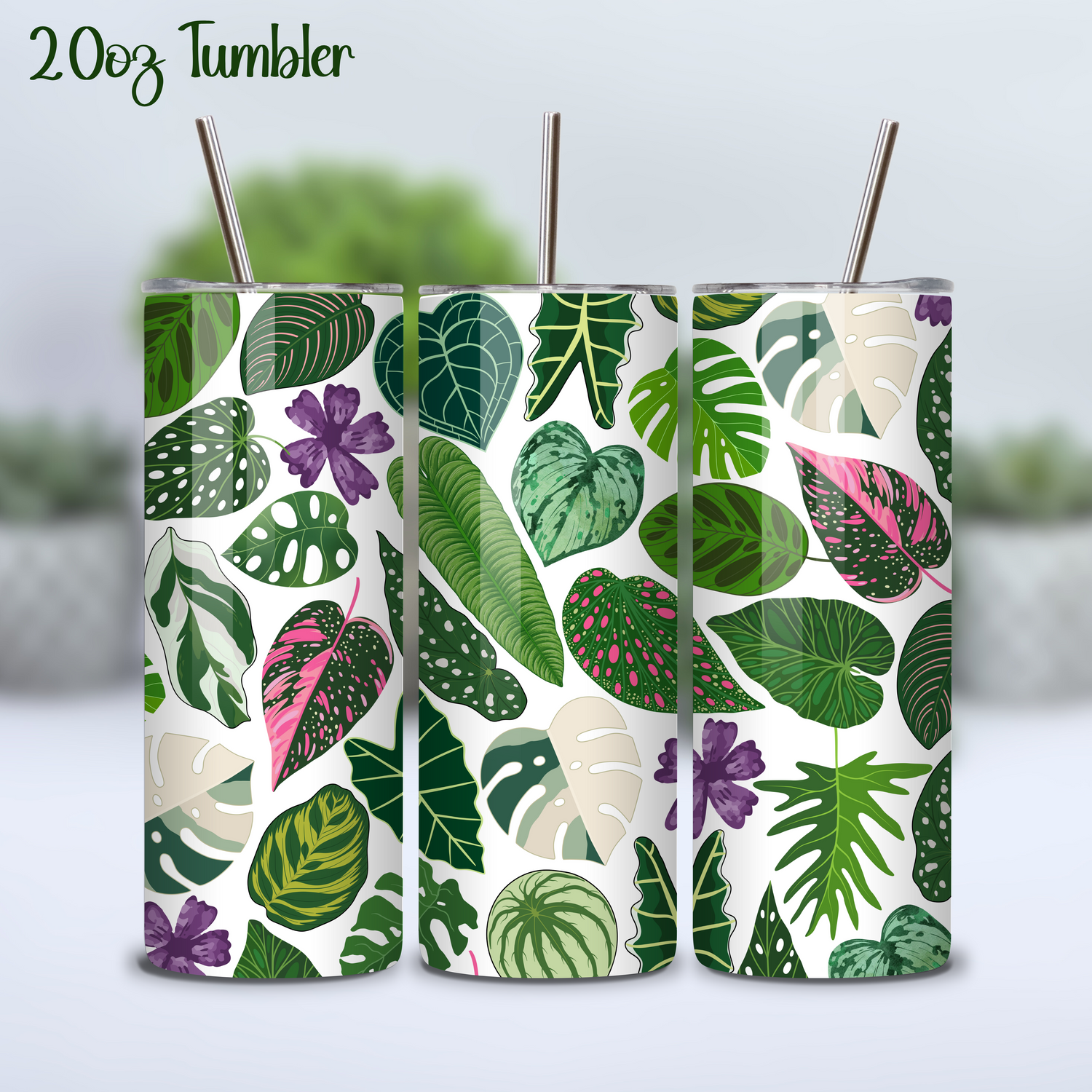 ⭐️NEW⭐️Aroid Confetti 20oz Insulated Stainless Steel Houseplants Tumbler