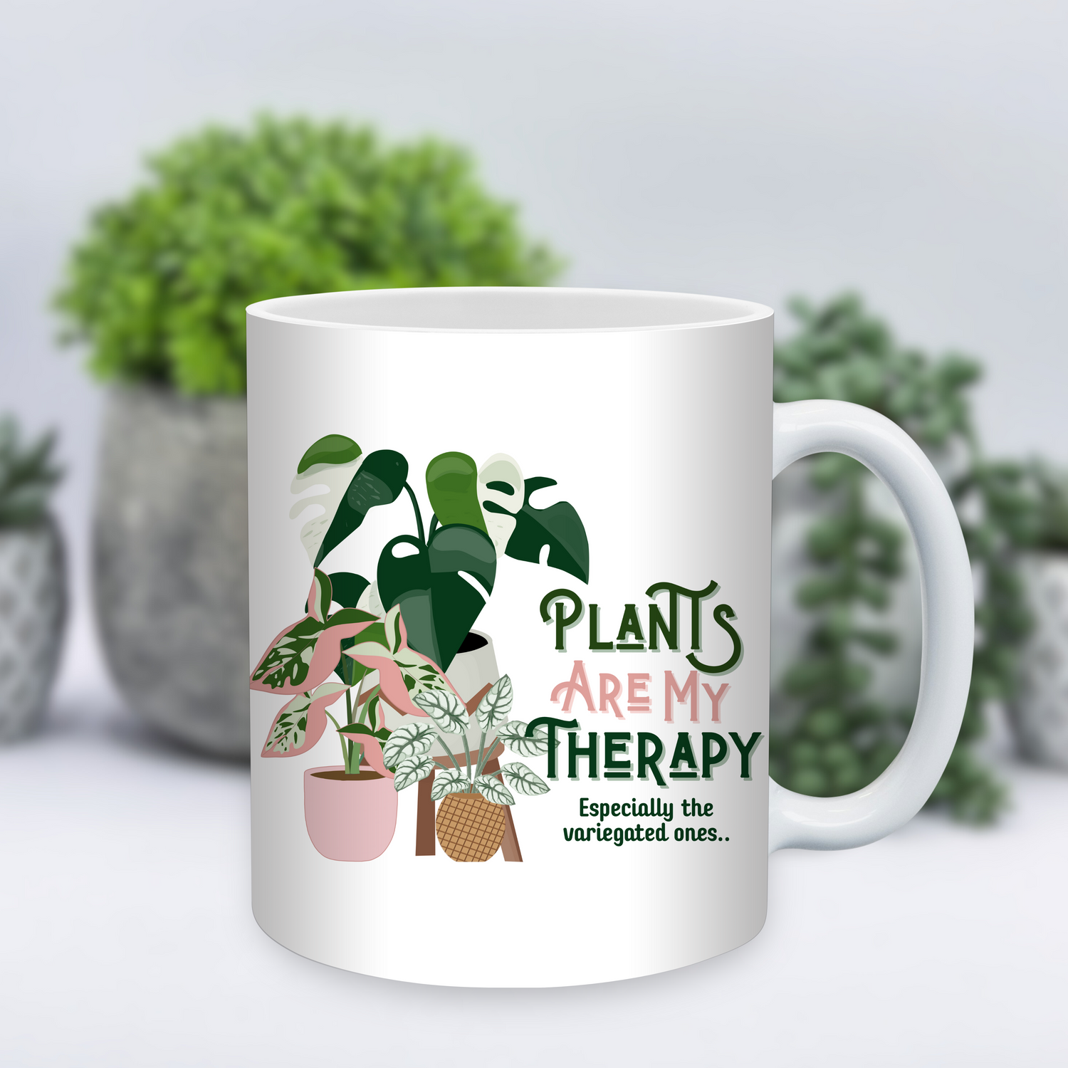 Plants Are My Therapy 11oz Ceramic Houseplants Mug