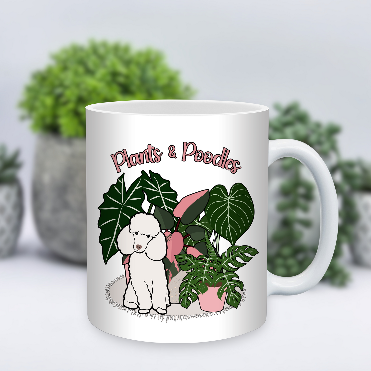 Plants & Poodles 11oz Ceramic Mug
