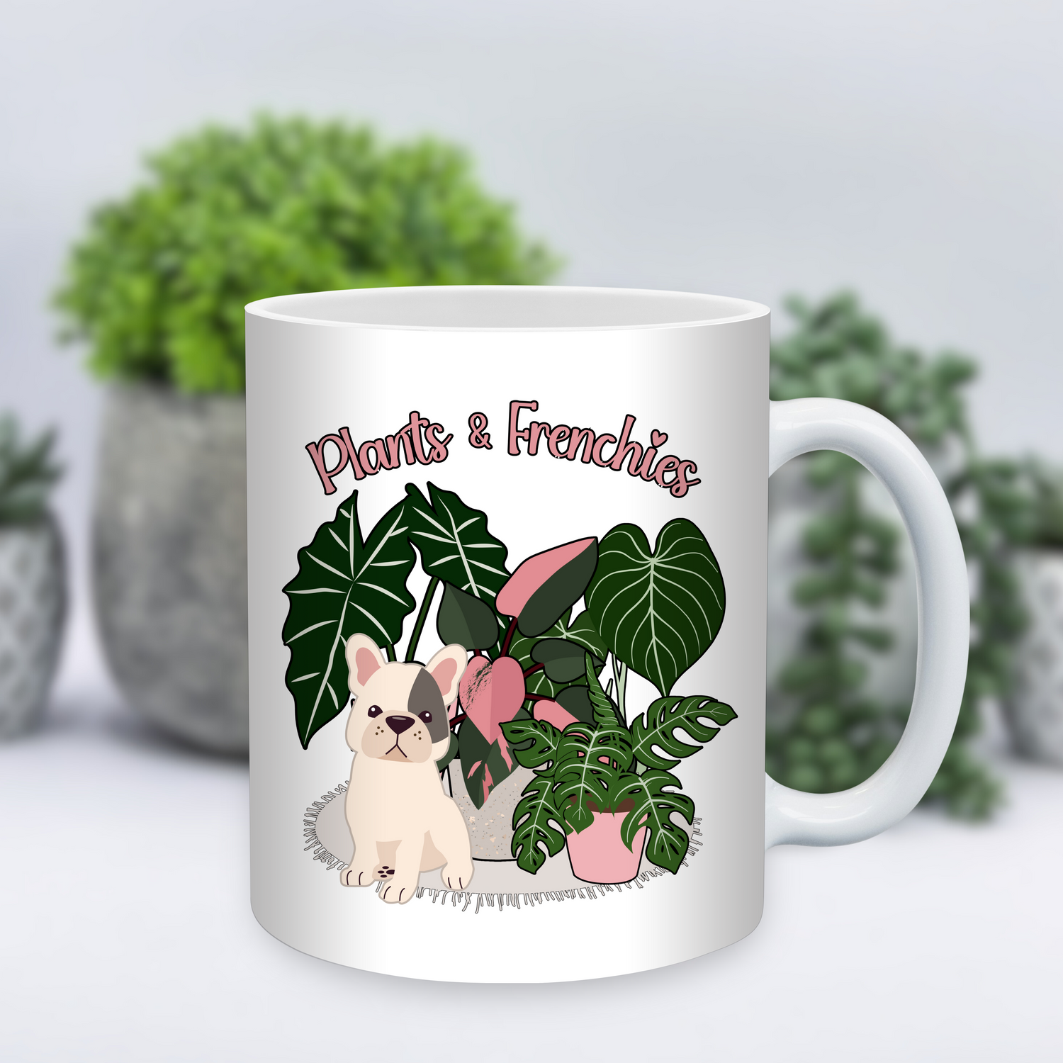 Plants & Frenchies 11oz Ceramic Mug