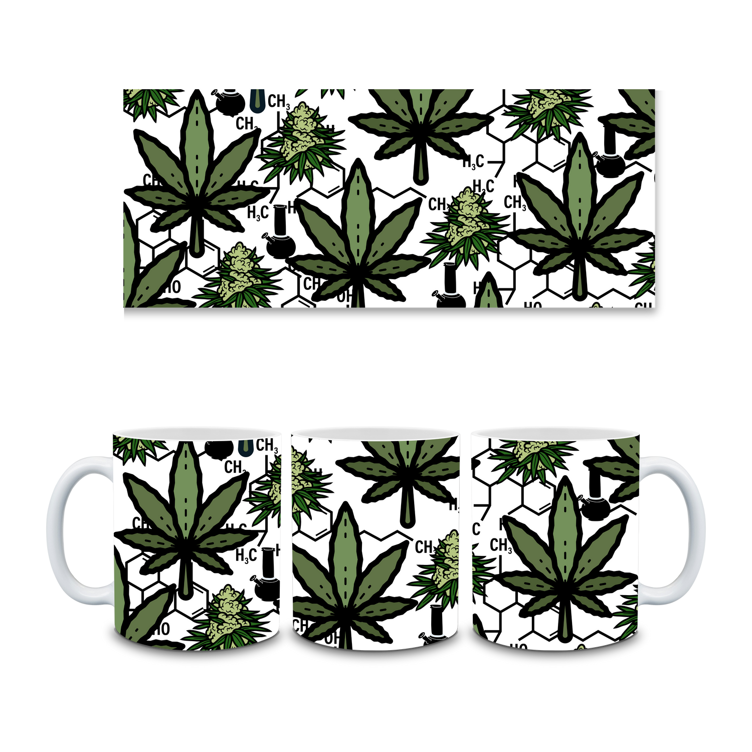 Marijuana/Cannabis Leaf 11oz Ceramic Plant Mug