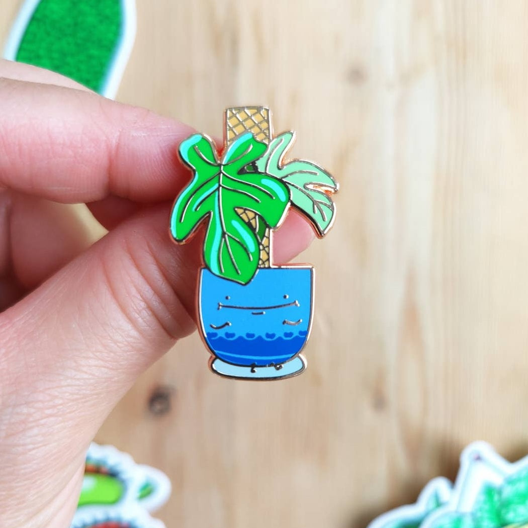 Philodendron Bipennifolium Houseplant Enamel Pin