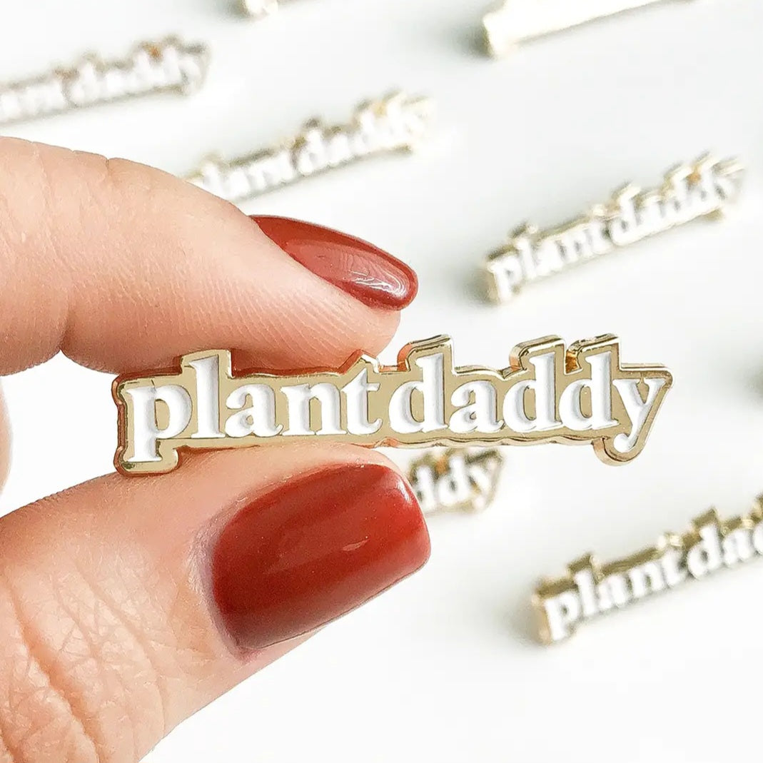 Plant Daddy 18k Gold Plated Enamel Lapel Pin