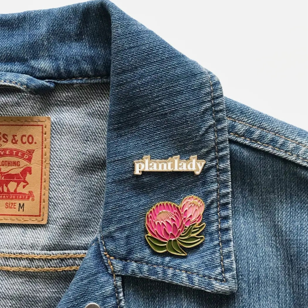 Plant Lady 18k Gold Plated Lapel Enamel Pin