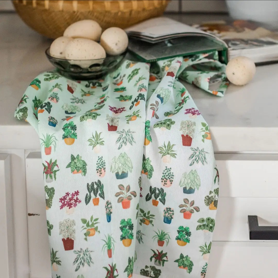 Houseplants 100% Cotton Kitchen Tea Towel