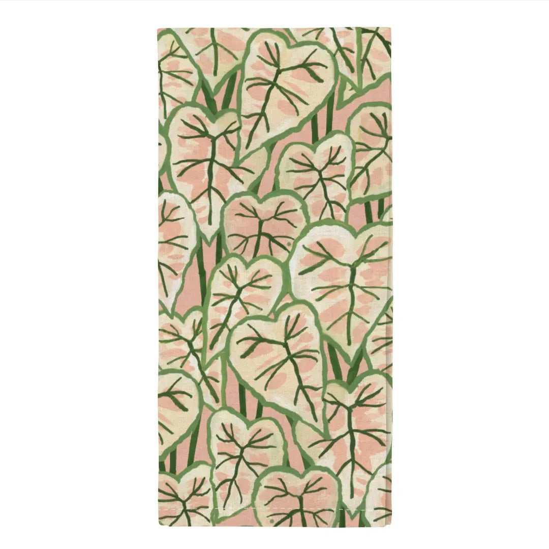 Marie Moir Caladium Leaves 100% Cotton Kitchen Tea Towel