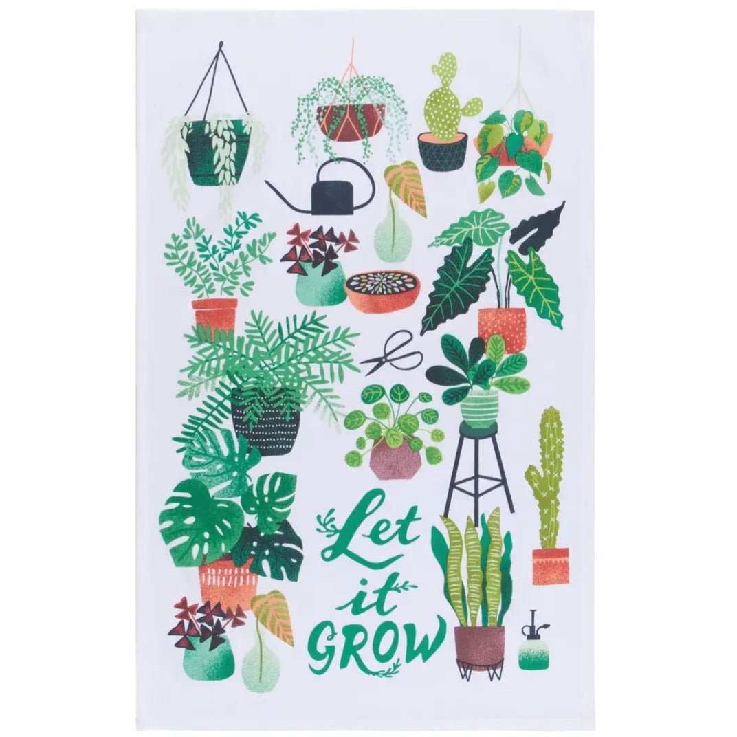 Let It Grow 100% Cotton Kitchen Tea Towel