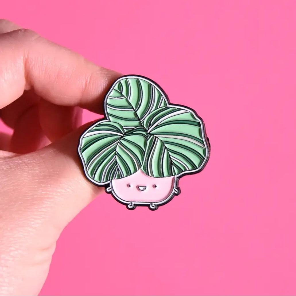Calathea Orbifolia Plant Buddies Houseplant Enamel Pin