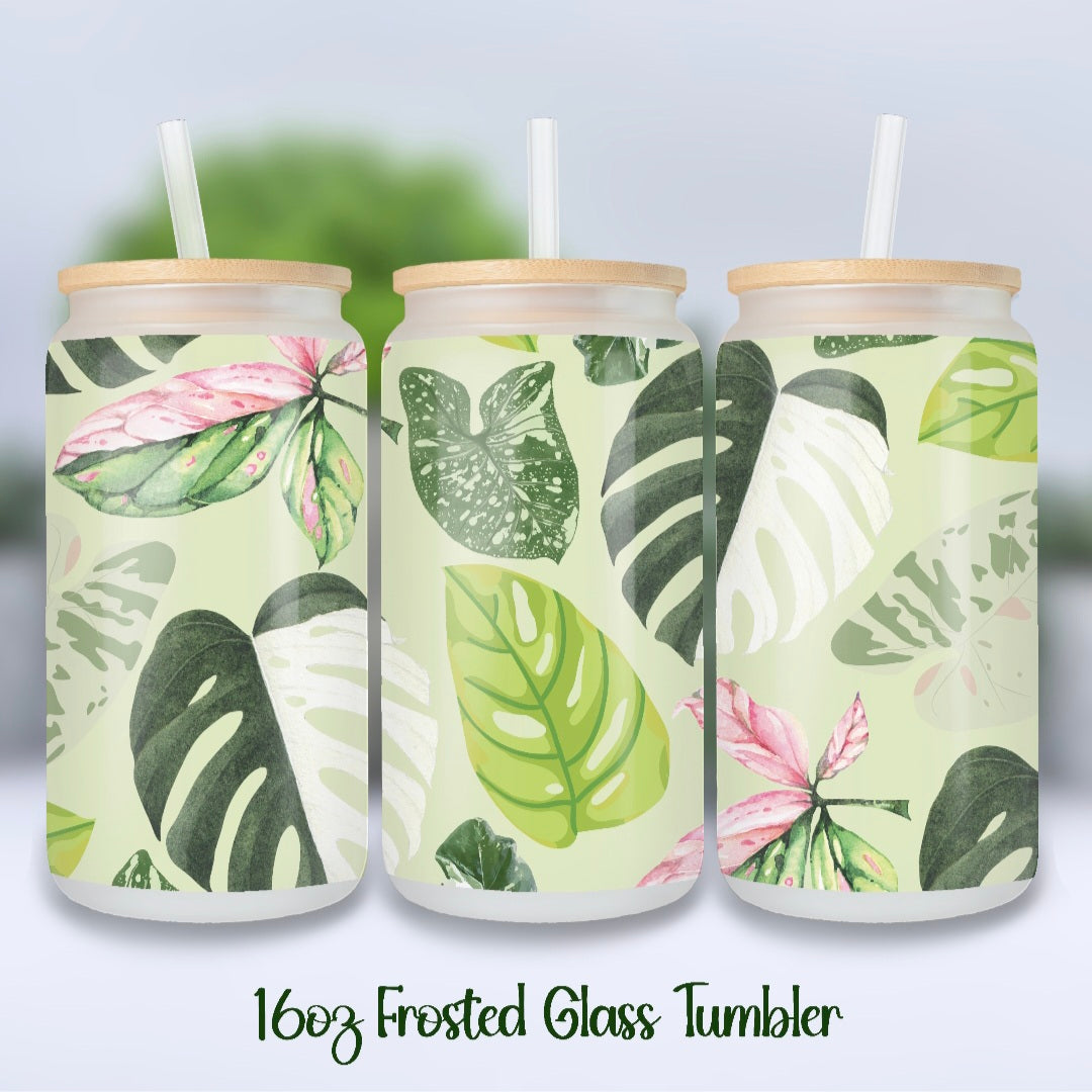 Rare Houseplants 16oz Frosted Glass Tumbler