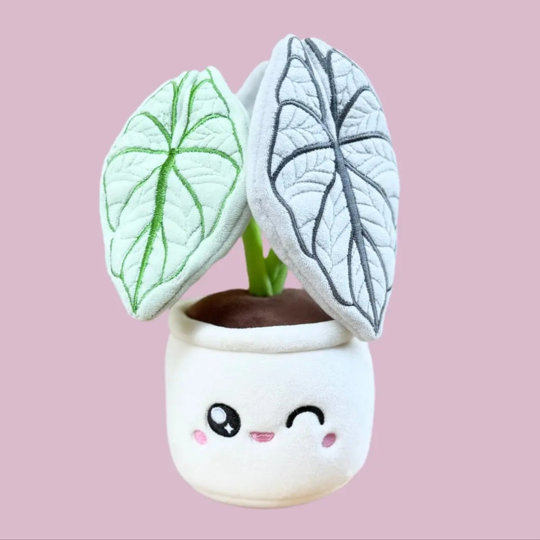 ⭐️NEW⭐️MEDIUM Plushie Kawaii Alocasia Silver Dragon