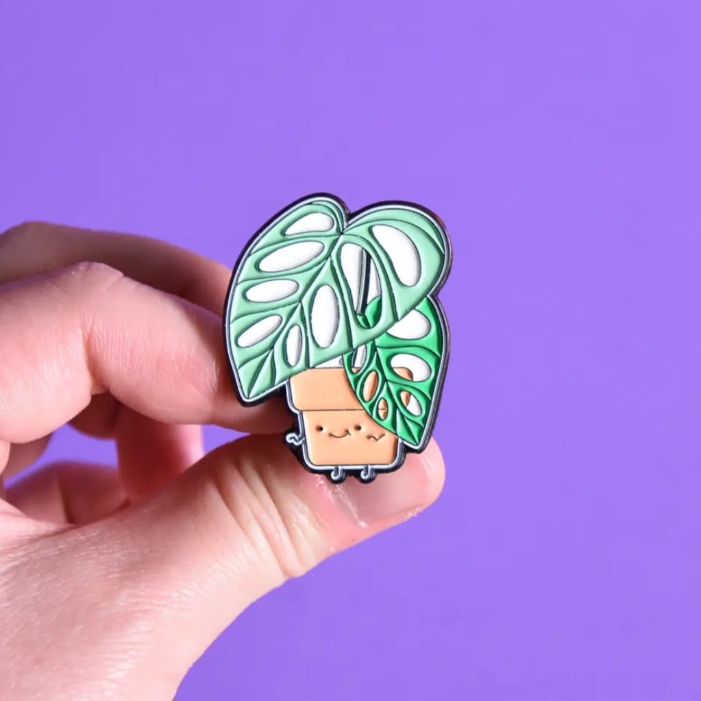 Monstera Swiss cheese Houseplant Enamel Pin