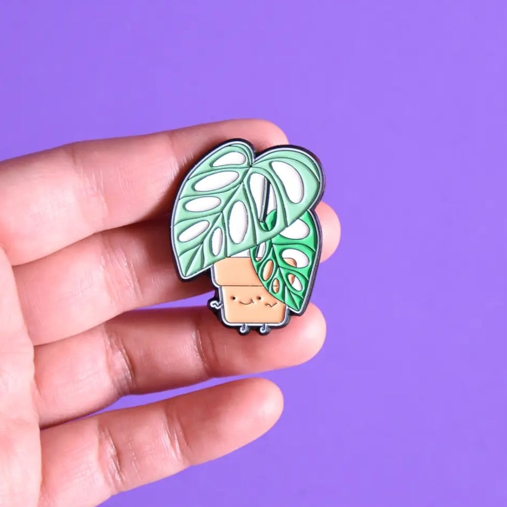 Monstera Swiss cheese Houseplant Enamel Pin