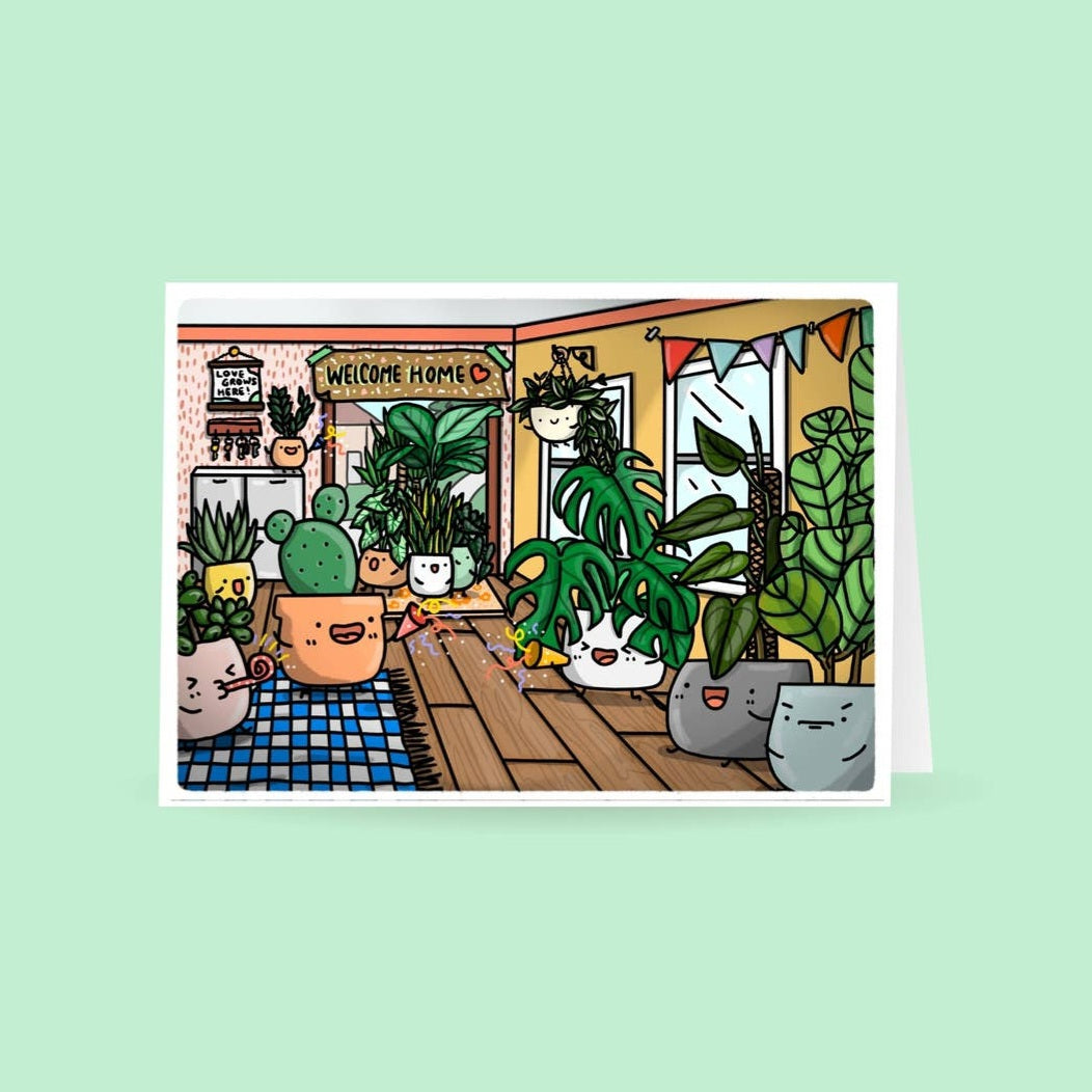 Welcome Home Houseplant Greeting Card