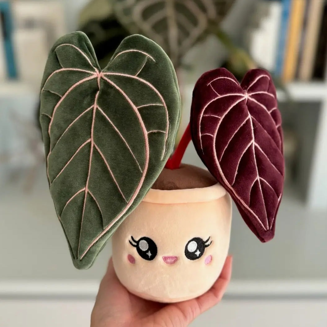 MEDIUM Kawaii Anthurium Red Crystallinum Plushie