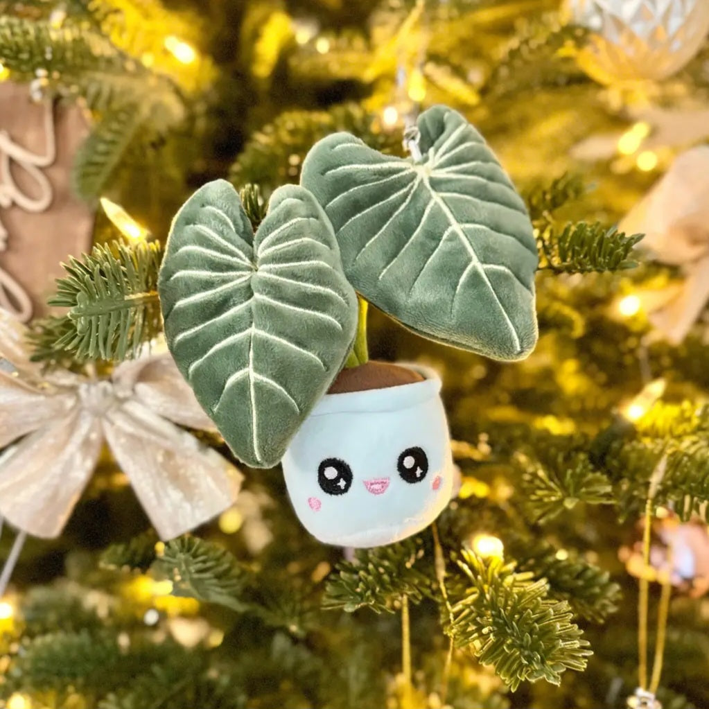Kawaii Philodendron Gloriosum Plushie Keyring