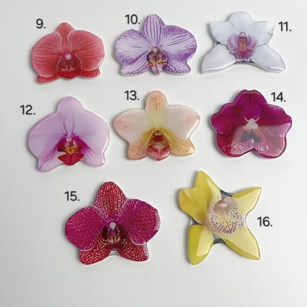 More Orchid Acrylic Fridge Magnets - 8 to choose from