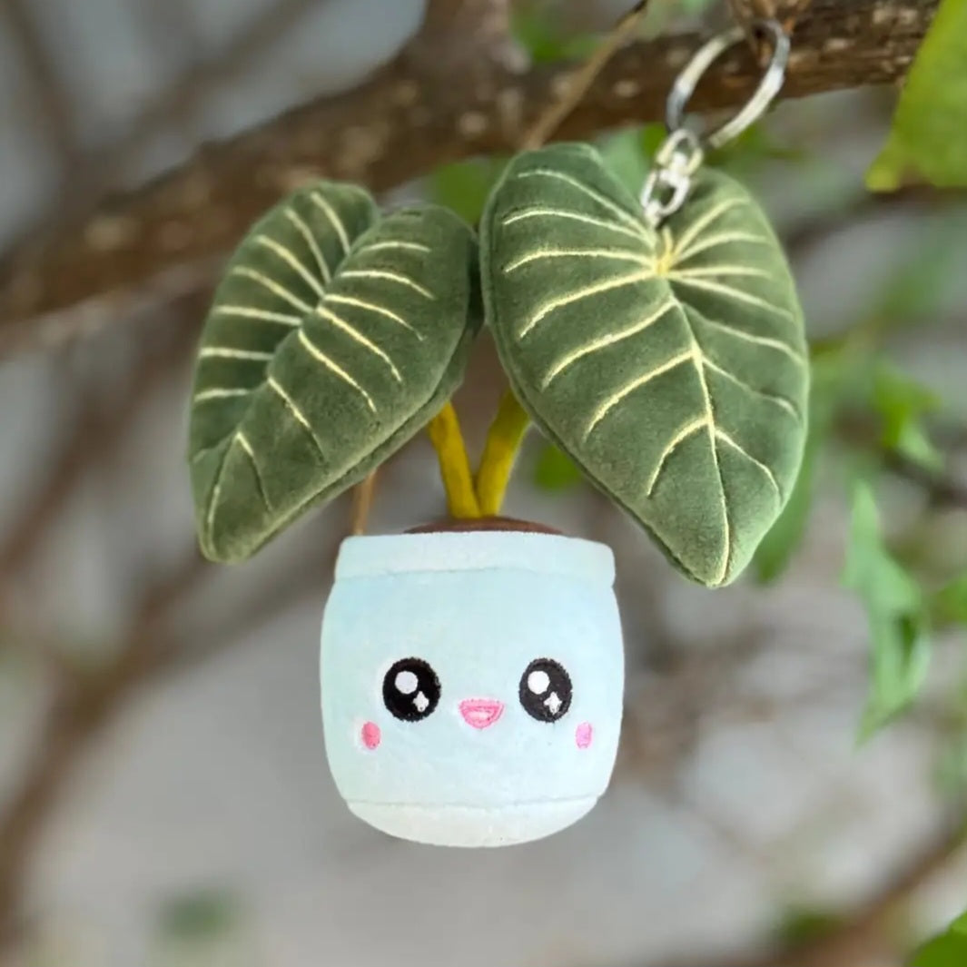 Kawaii Philodendron Gloriosum Plushie Keyring