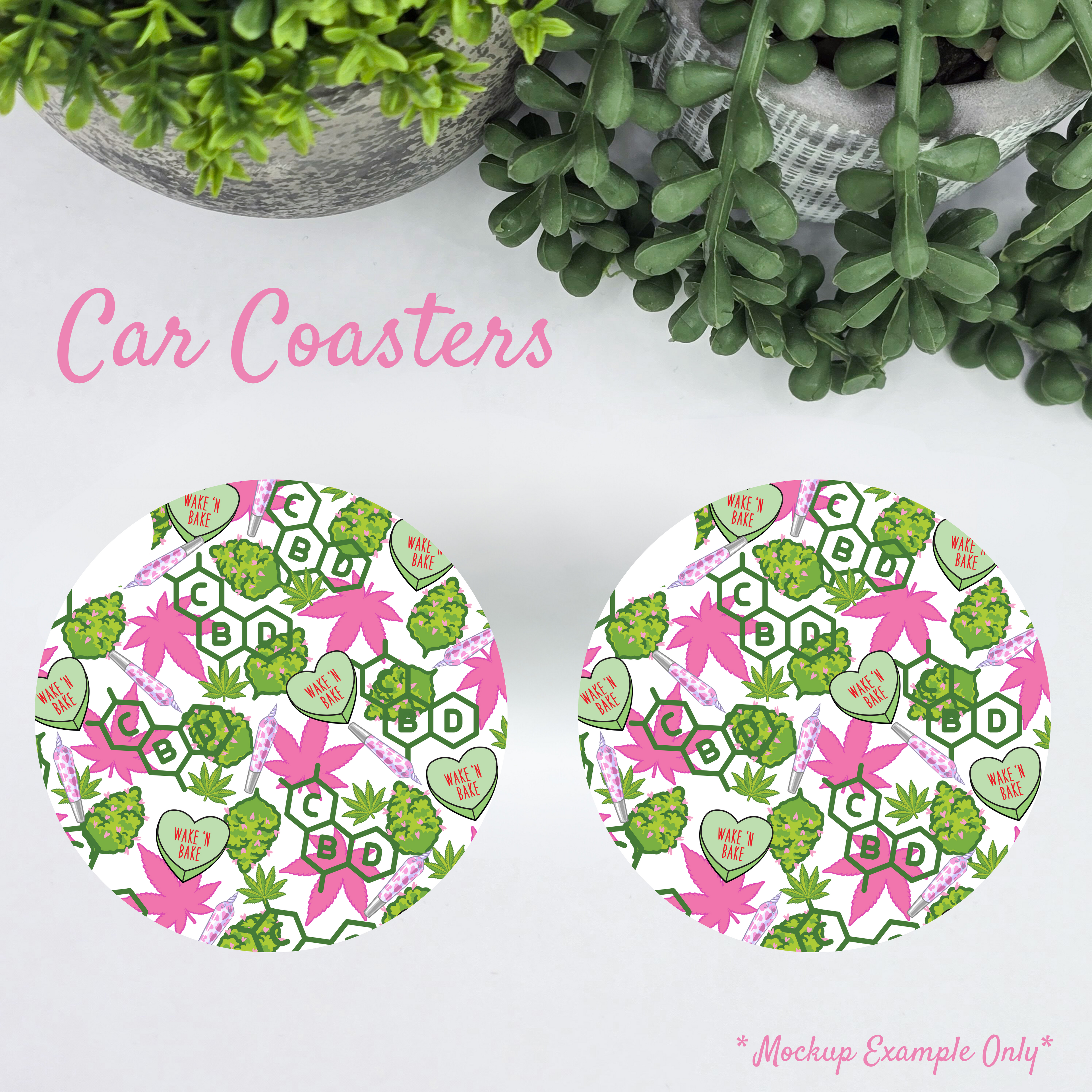 Cannabis Car Coasters