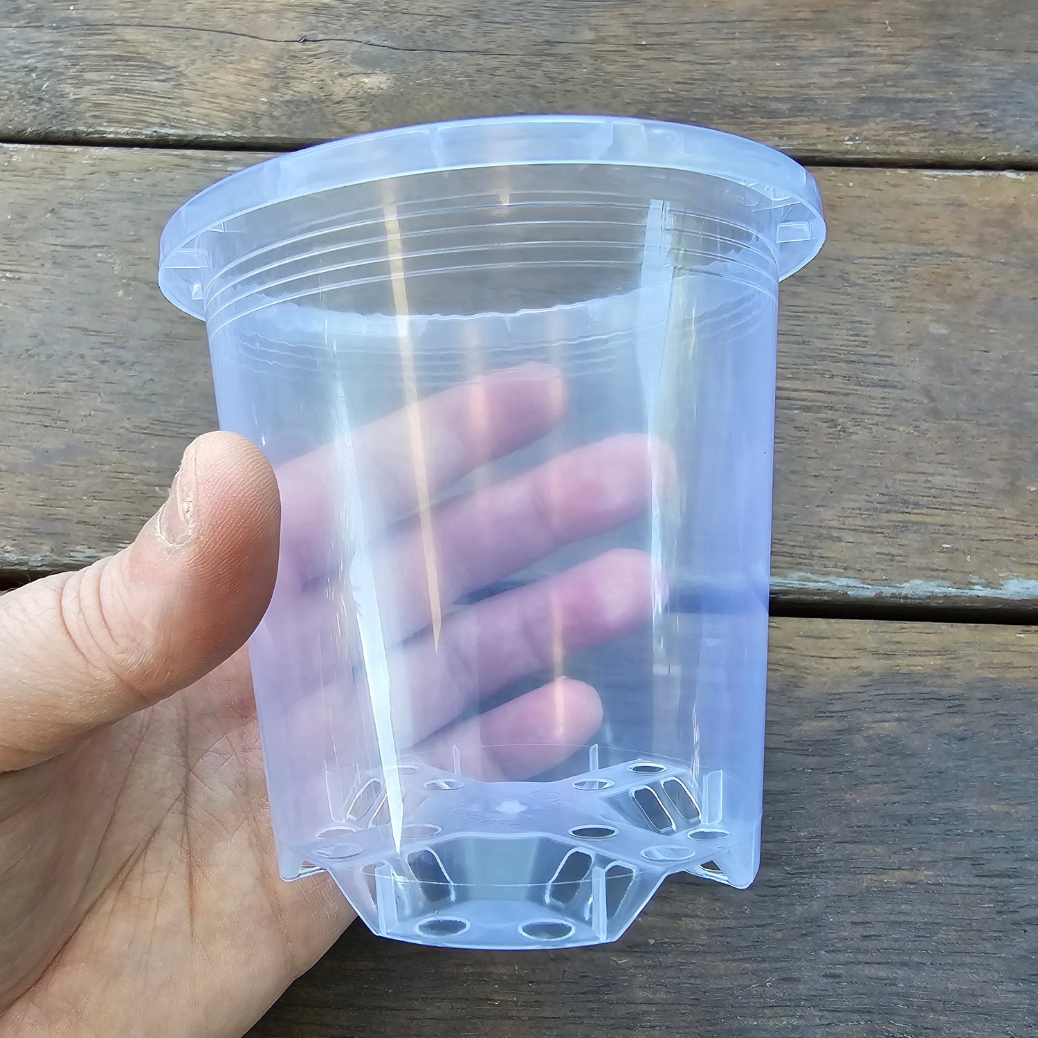 90mm Clear Plastic Plant Pot