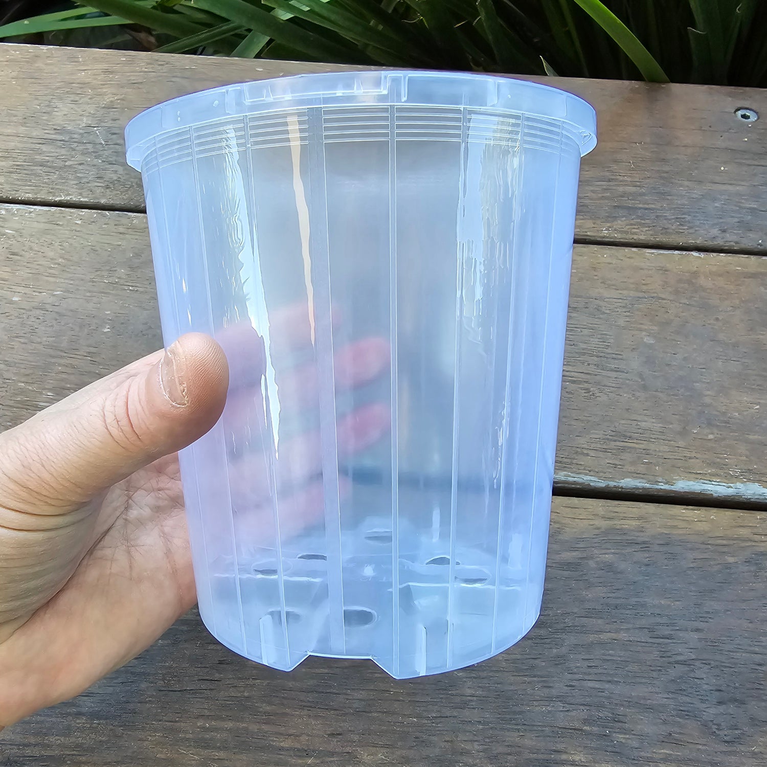 120mm Clear Plastic Plant Pot