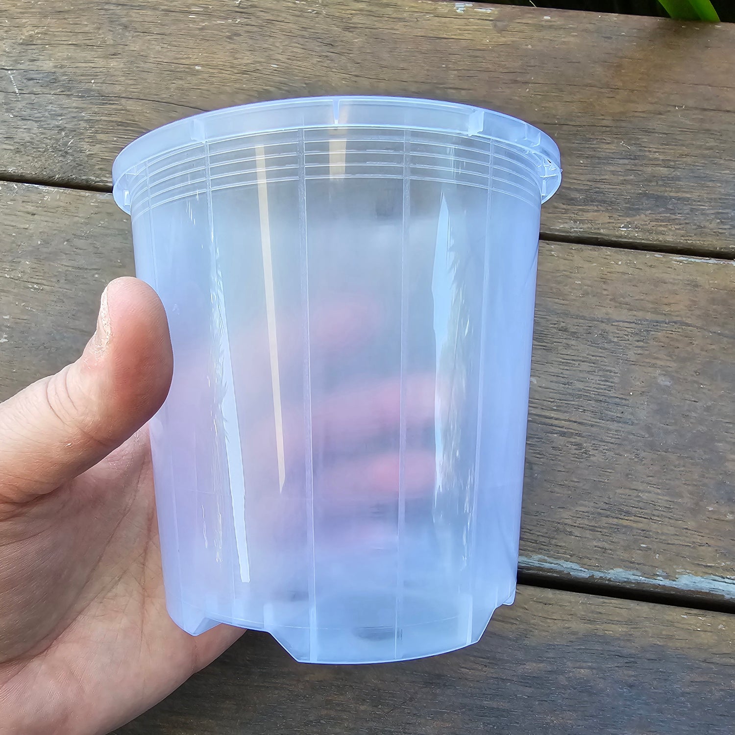 100mm Clear Plastic Plant Pot