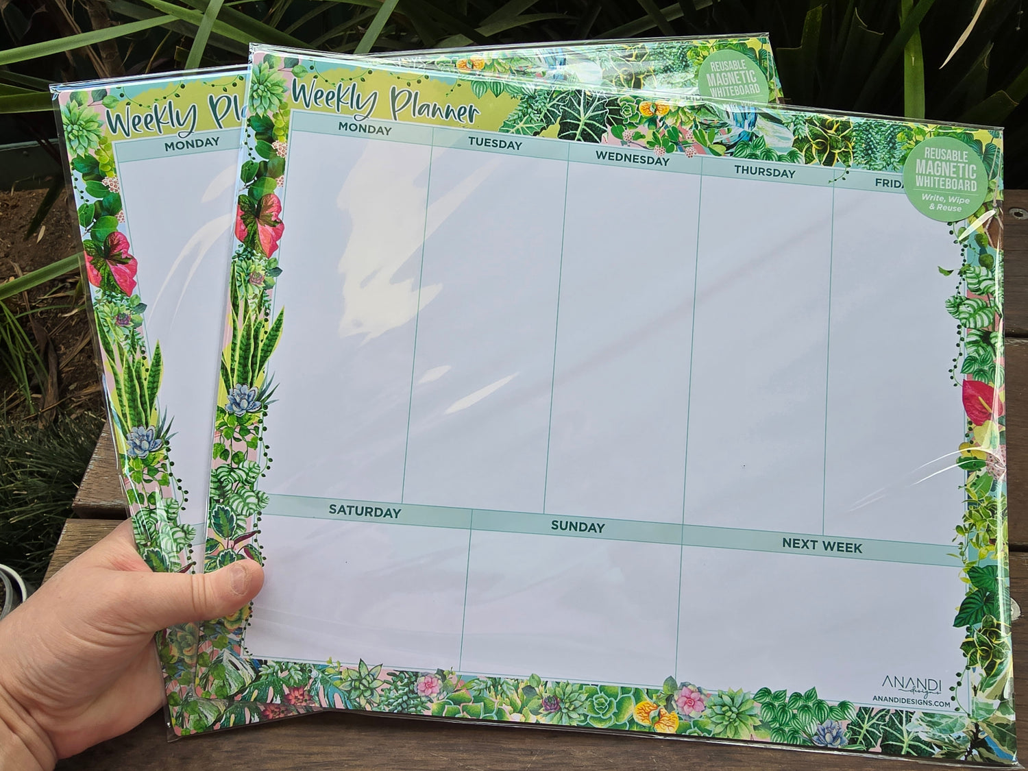 Plant Lovers Magnetic Whiteboard Weekly Planner