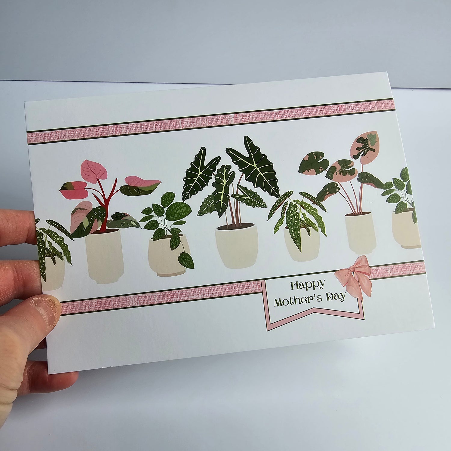 Pink Plants Mother's Day Greeting Card