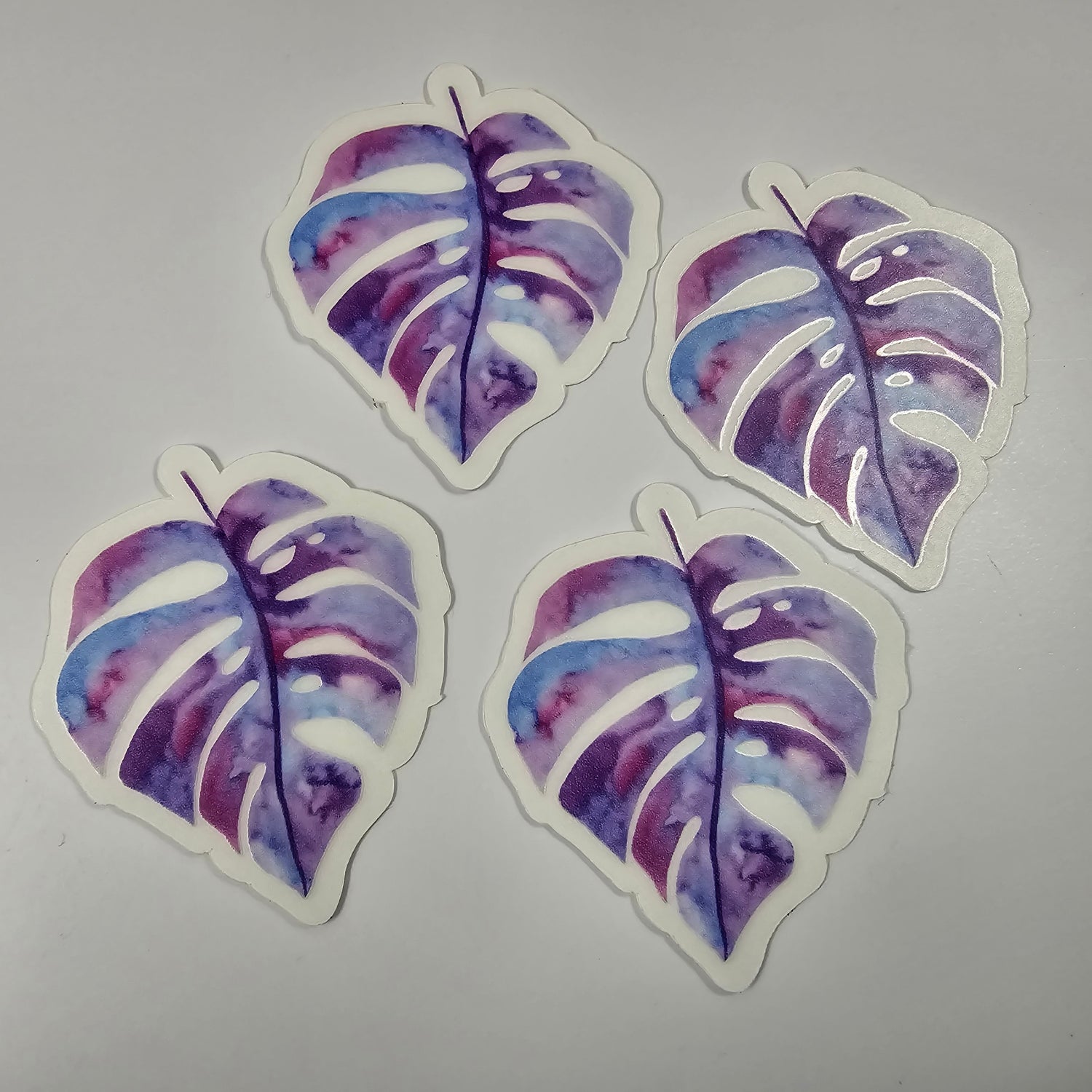 Watercolour Monstera Clear Vinyl Sticker