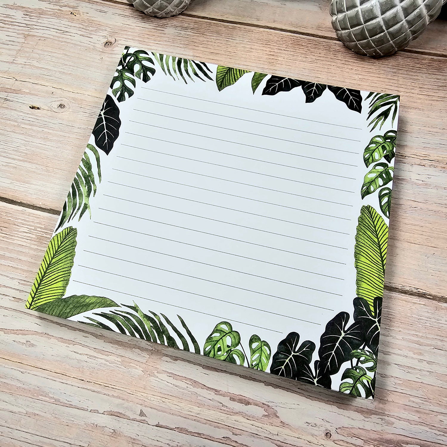 Tropical Foliage Plant Notepad Deskpad