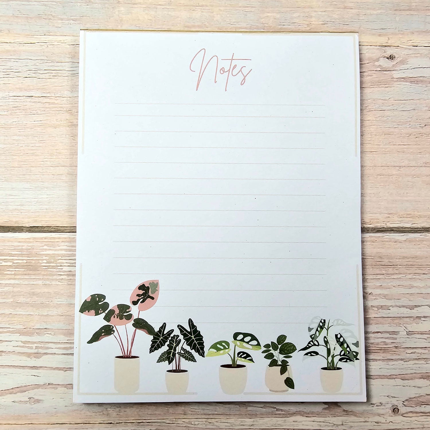 Variegated Houseplants Notepad