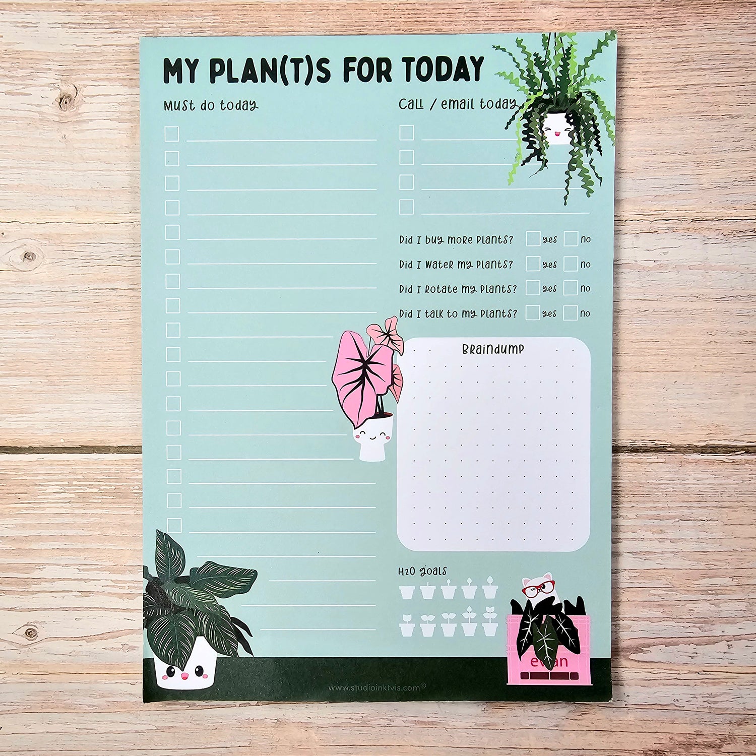 My Plan(t)s For Today Houseplants Notepad