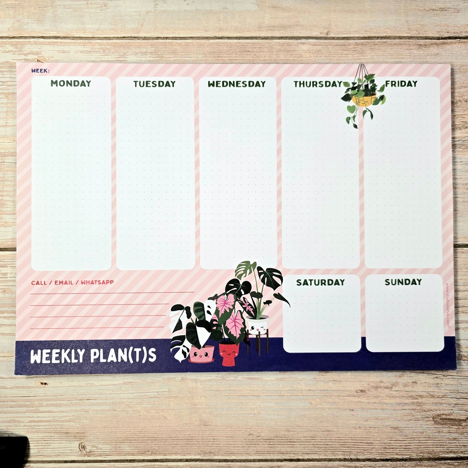 Weekly Plan(t)s Houseplant A4 Planner Notepad