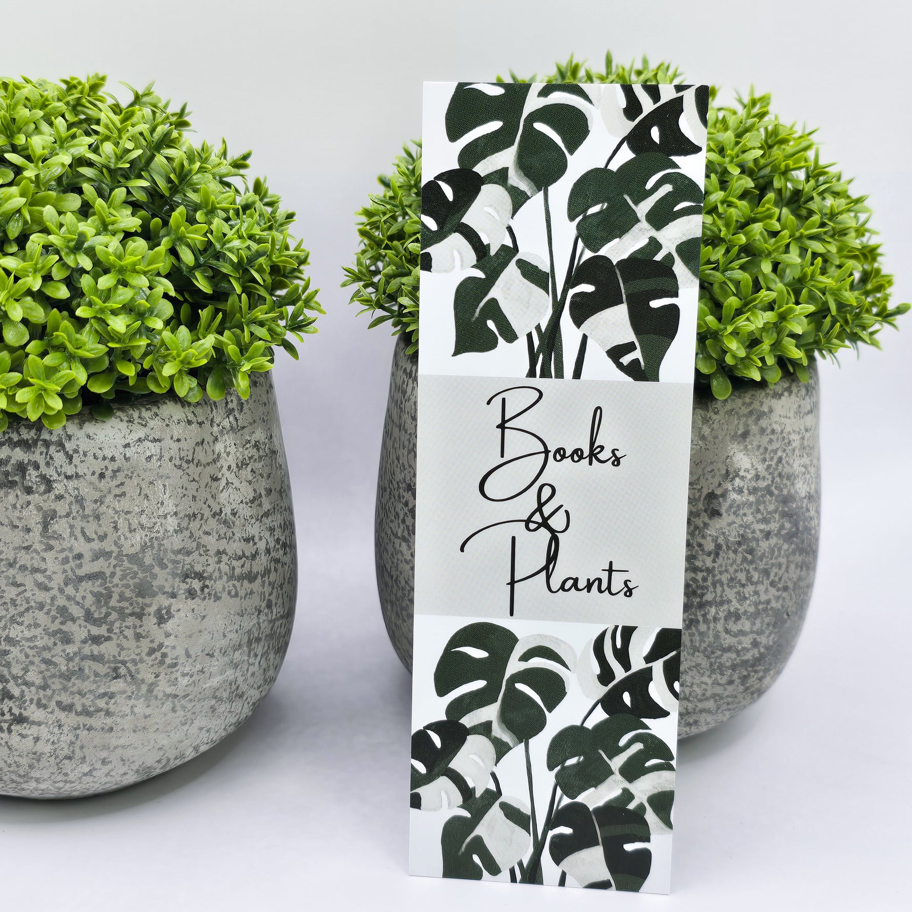 Monstera albo books & plants bookmark