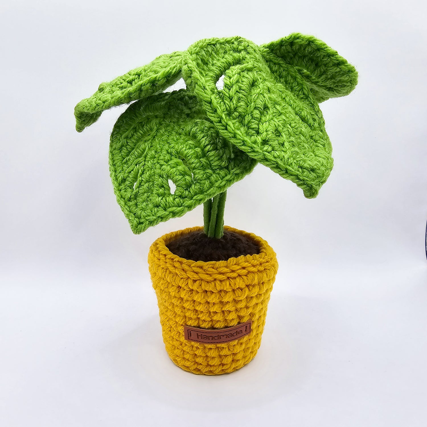 Mini Crochet Monstera Potted Plant